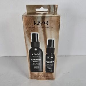 NIB NYX Matte Finish Setting Spray 2.03 Fl. Oz. And .60 Fl. Oz. Travel Size